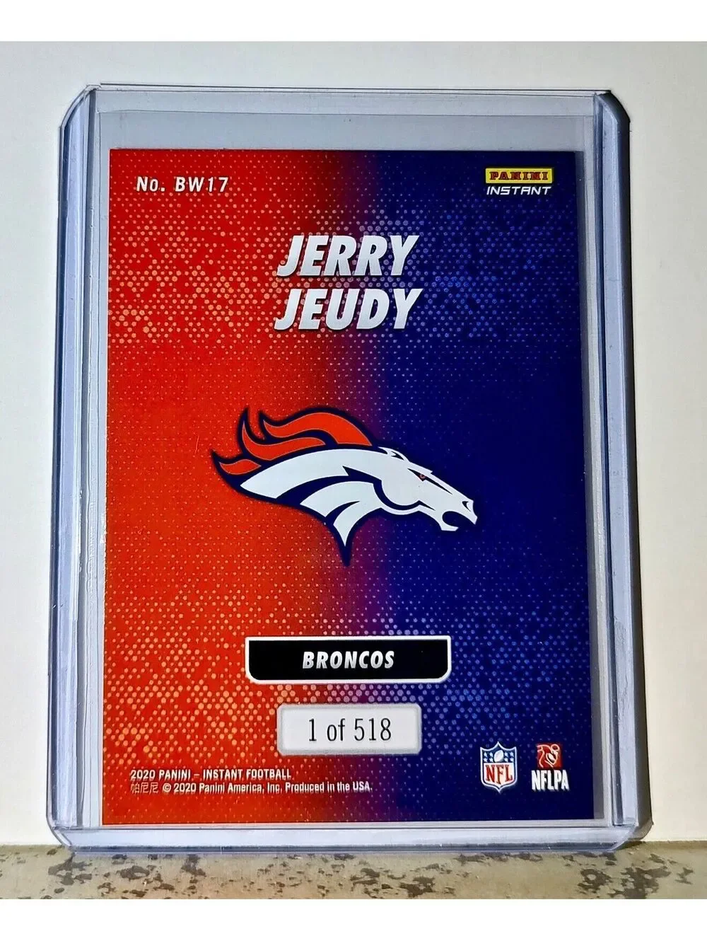 Jerry Jeudy 2020 Panini NFL #17 Black and White Rookies Card Broncos 1 of 518